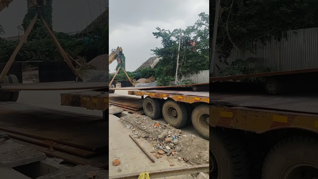 12m FOB bridge ke liye material unloading on site 