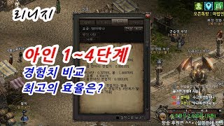 마법인형 리니지 아인 단계별 경험치 비교 최고의 효율은 Lineage Ain Stage Experienced…