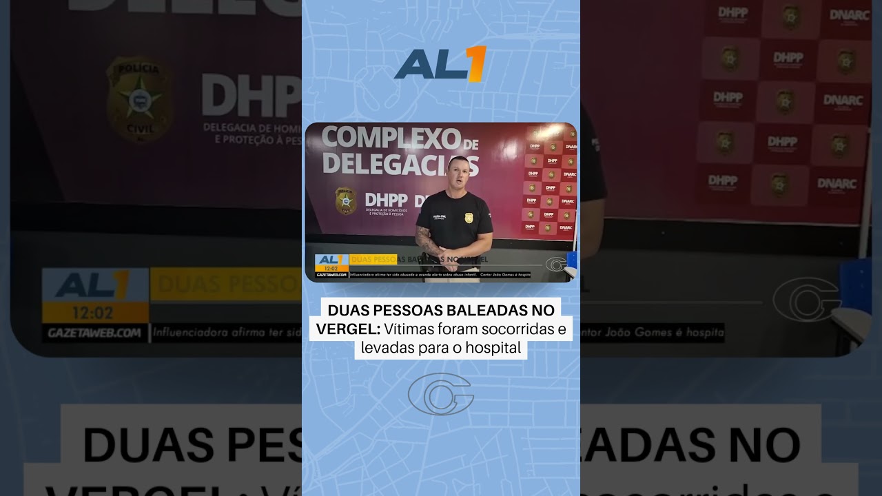Duas pessoas são baleadas no Vergel em Maceió