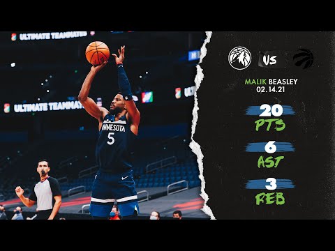 Highlights | Malik Beasley (20 pts., 6 ast., 3 reb.) vs. Raptors - February 14, 2021