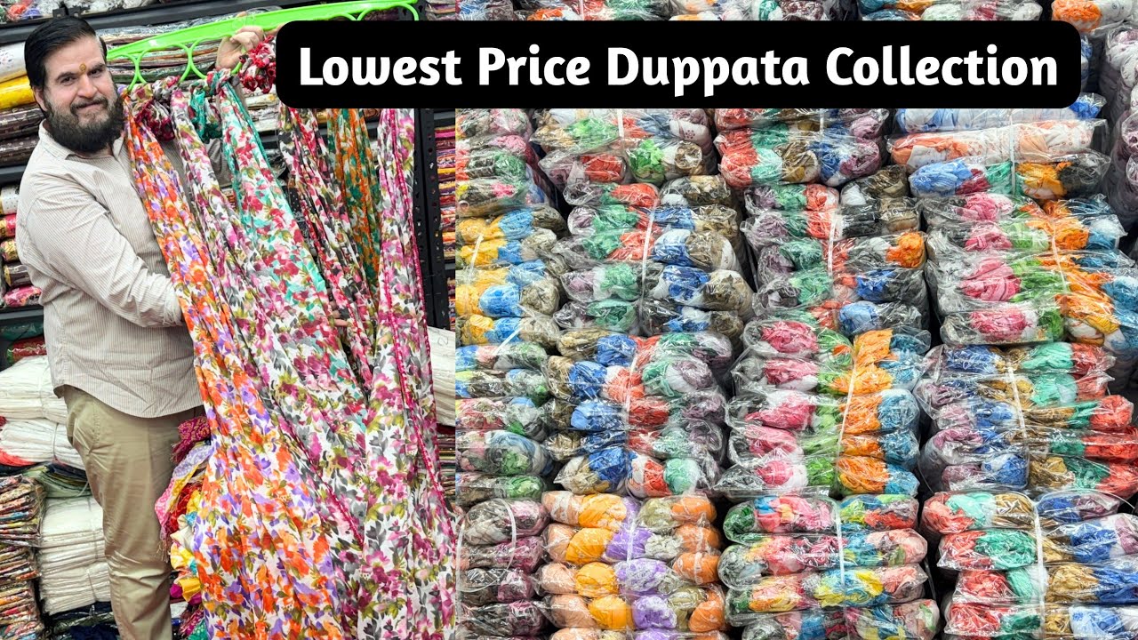 COTTON DUPATTA LOWEST PRICE IN SURAT MAREKT, BIGGEST DUPATTA MARKET WHOLESALE PRICE
