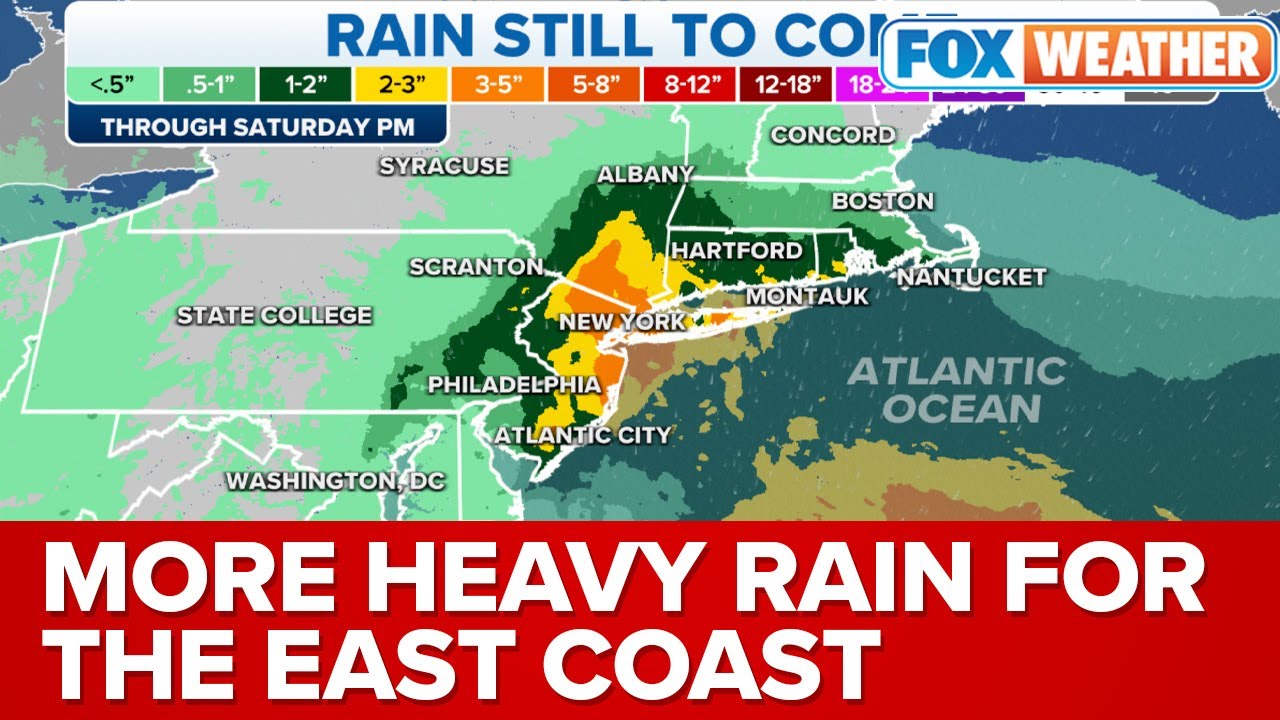 Coastal Storm To Dump More Heavy Rain Across The East Coast ...