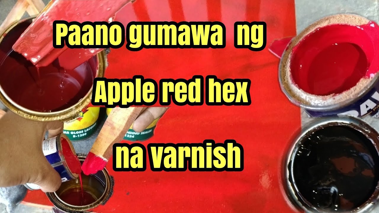 Paano gumawa ng apple red hex na kulay ng varnish (how to mix candy
