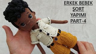 Siyahi Erkek Bebek Şort Yapımı Part 4 English Suble Crochet Amigurumi Doll Tutorial