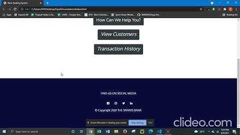 Basic Banking System | The Spark Foundation | #GRIPSEPT21 | Web Development Intern