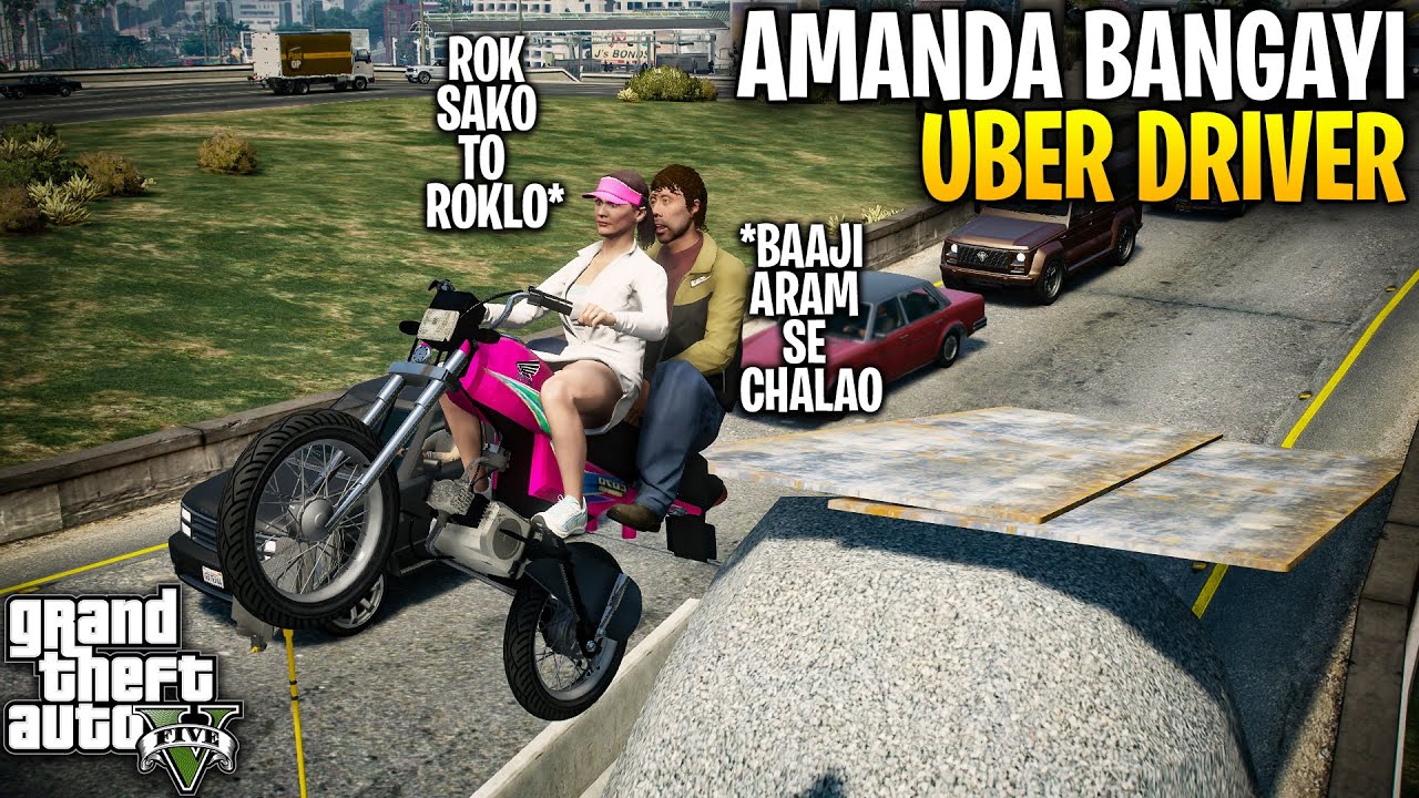 AMANDA BAN GAYI KHATARNAAK UBER DRIVER | HONDA CD 70 | GTA 5 PAKISTAN