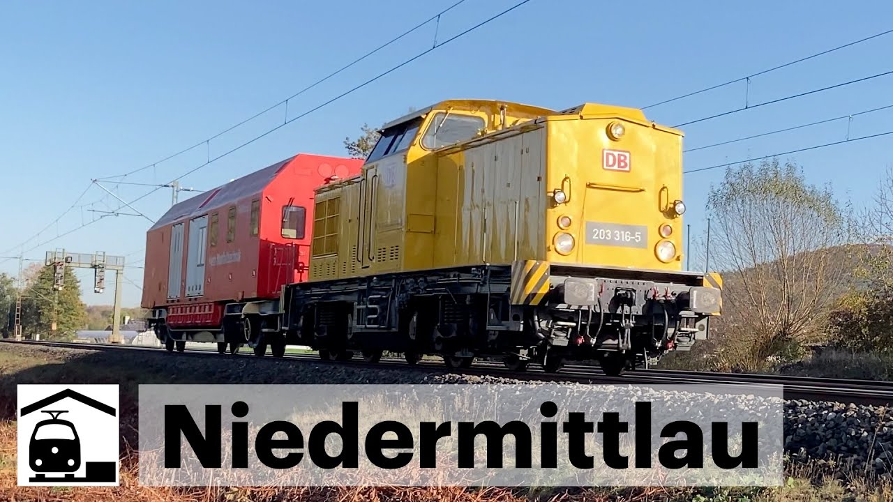 Reger Betrieb an der Kinzigtalbahn bei Niedermittlau