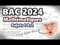 CORRECTION - Baccalauréat 2024 - Mathématiques (Spécialité Terminale) - Sujets 1 & 2 - Métropole