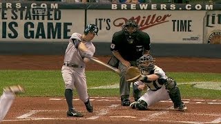 NYY@MIL: Gardner laces RBI triple into right field