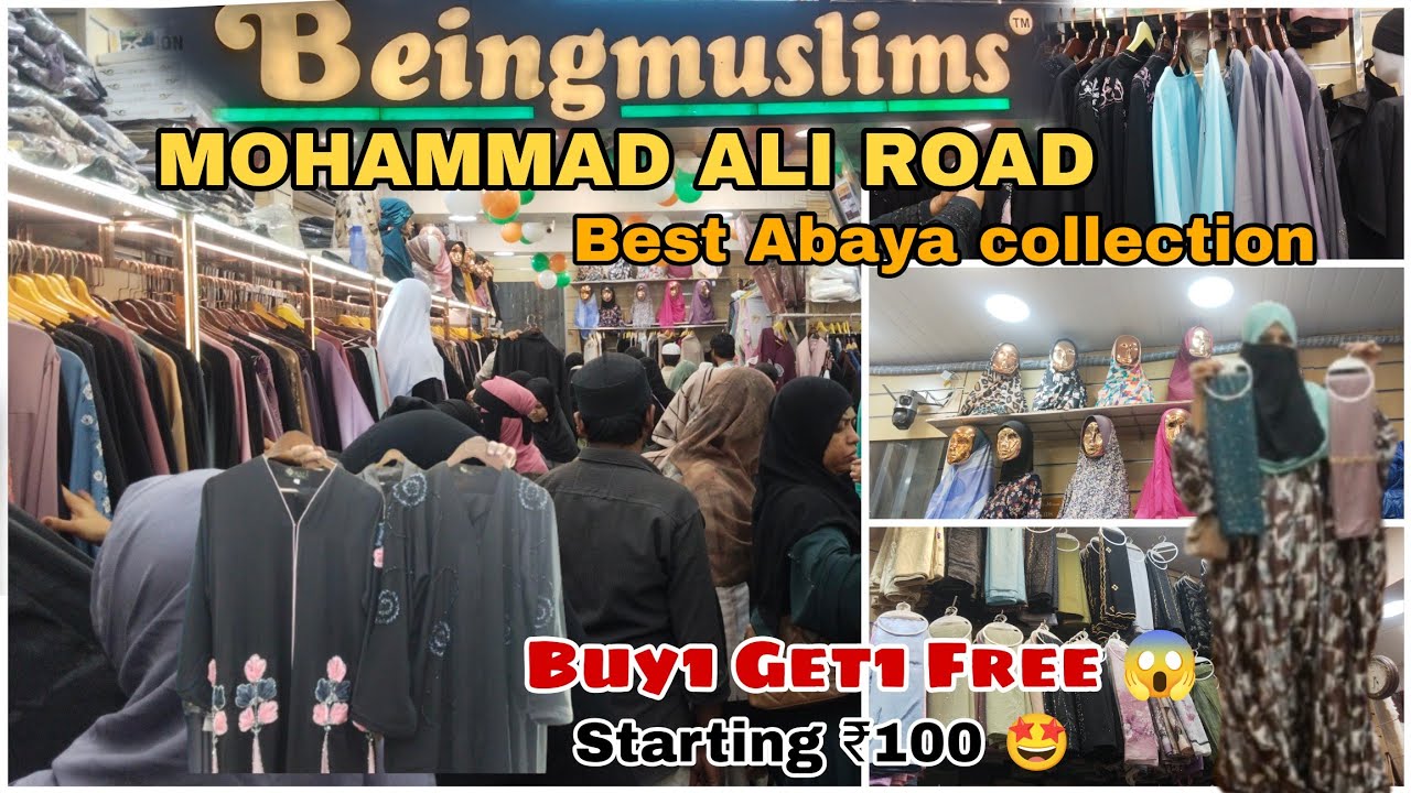 Mohammad Ali Road Market | Being muslim Shop Mumbai | Hijab Scarf Burkhe Stoles Just  ₹ 100/- 🤩 2026