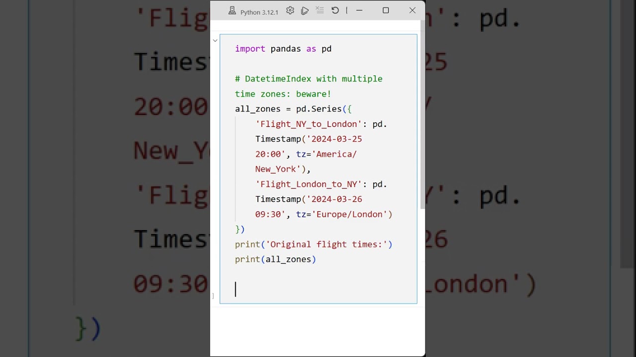 06 Calculate Flight Gaps Across Time Zones in Python