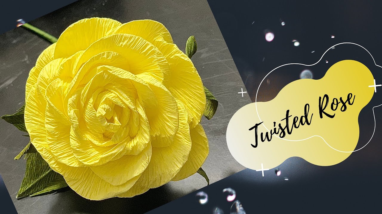 Twiated Paper Roses Crepe Paper Twisted Rose || Easy Paper flower - YouTube