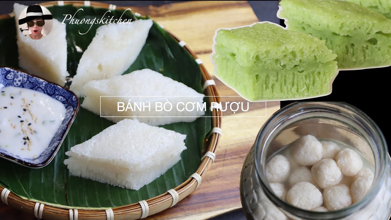BÁNH BÒ CƠM RƯỢU 2 lớp rễ tre
