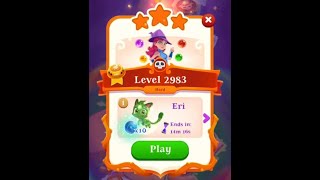 Level 2983 / Magic Combo! / Hard Level😱❗ / No Spell! / CH-151 / Bubble Witch 3 Saga Gameplay