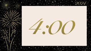 4 Minute New Year's Eve Countdown Timer (Auld Lang Syne at End)