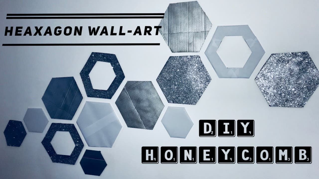 How To Create Hexagon Wall Art Honeycomb Decor Easy Recycling Hexagon Wall Art Honeycomb Decor