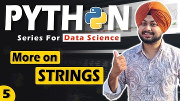More on Strings | Python Full Course | Python Tutorial | Python Programming | #python #datascience