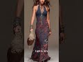 Retro Dark Floral Lace Trim Halter Neck Sleeveless Sheer Fishtail Flowy Maxi Dress