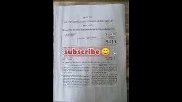 Bsc 4th semester botany paper #answerkey #botanystudent #likeandsubscribe 😊