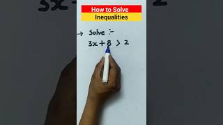 How to Solve inequalities ? #maths #class11th #inequality #shorts #ytshorts