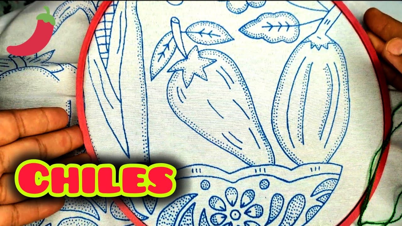 Puntada para CHILES 🌶️🫑/servilleta de chile