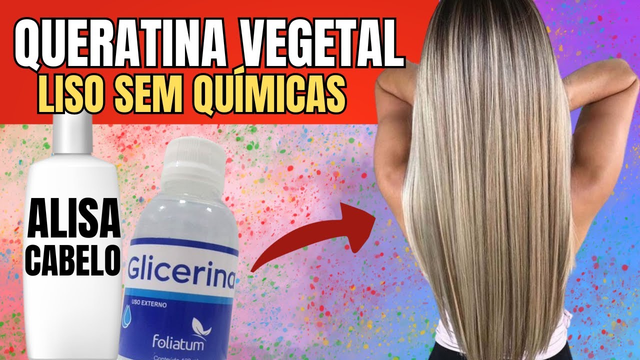 ALISAMENTO PERFEITO COM ESSA QUERATINA VEGETAL! MISTURA CASEIRA PARA DEIXAR FIOS ALINHADOS E LINDOS!