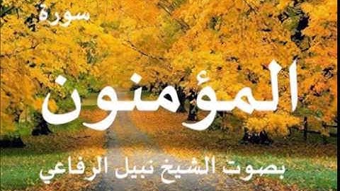 سورة المؤمنون بصوت الشيخ / نبيل الرفاعي 23