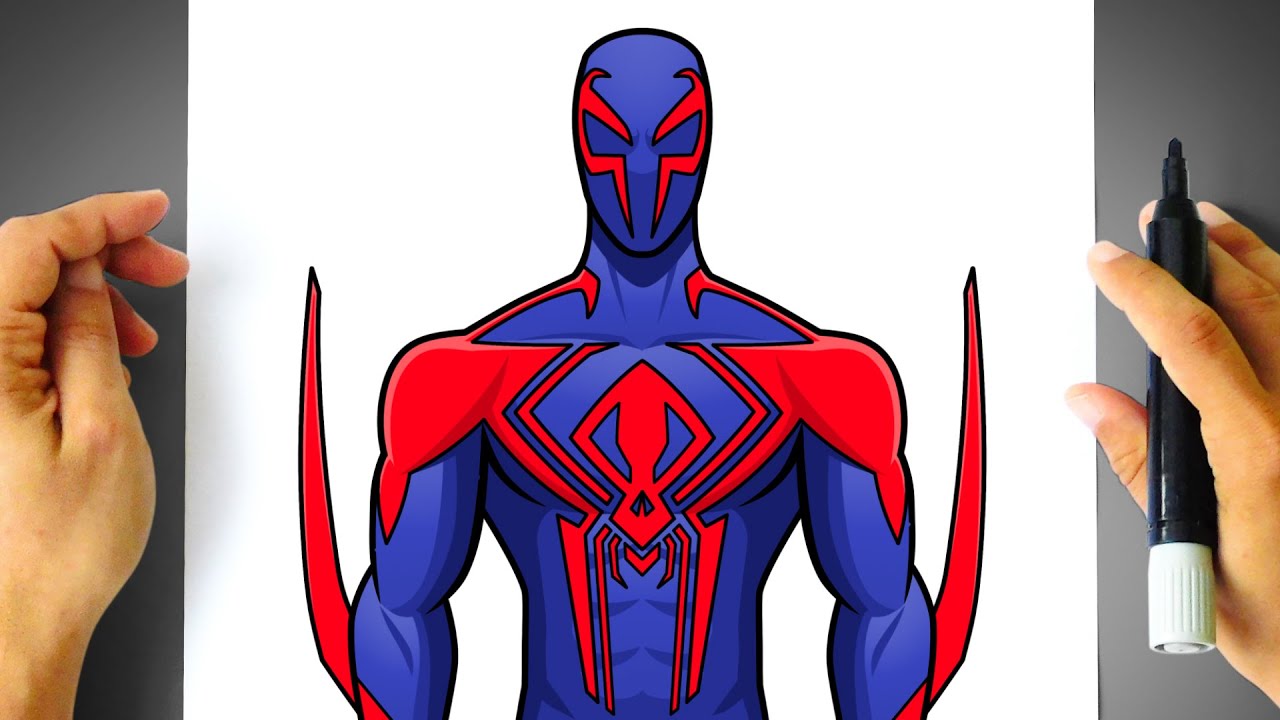 How To DRAW SPIDER MAN 2099 Spider Man Across The Spider Verse 
