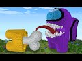 Minecraft AMONG US HOUSE BUILD CHALLENGE in Minecraft Animation