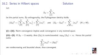 Functional Analysis_16. The Riesz Representation Theorem_16.2. Series in Hilbert spaces