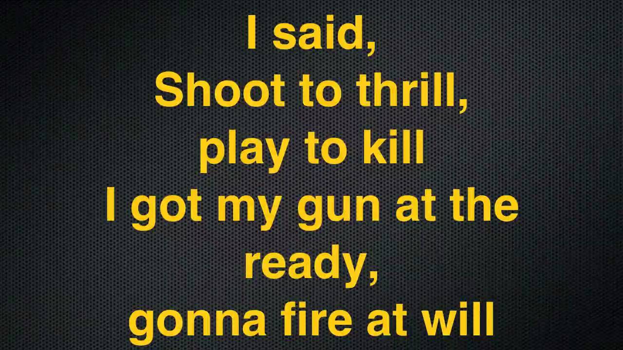 Lyrics AcDc Shoot to Thrill YouTube Lyrics AcDc Shoot to Thrill YouTube