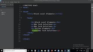 Differences between Block level elements and Inline Elements | Block and Inline Elements