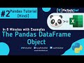2 #Pandas_Tutorial - The Pandas DataFrame Object | Python Pandas Tutorial in Hindi | FinTechChef