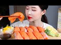 대왕연어초밥 리얼사운드먹방 / Giant Salmon Sushi Mukbang Eating Show суши サーモン ปลาแซลมอน Cá hồi Лосось 三文鱼