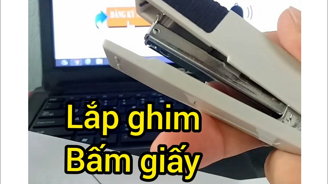 Cách lắp ghim bấm giấy. cách thay ghim bấm giấy - youtube