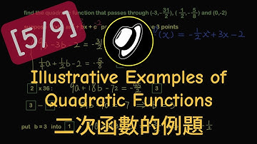 二次函數的例題 | Illustrative Examples of Quadratic Functions