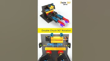 Double Chuck 90° Rotation #mechanical #mechanism #engineering  #solidworks #fusion360 #design #cad