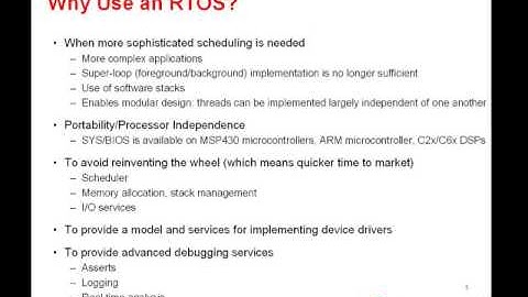 TI-RTOS SYS/BIOS Online Training - Introduction