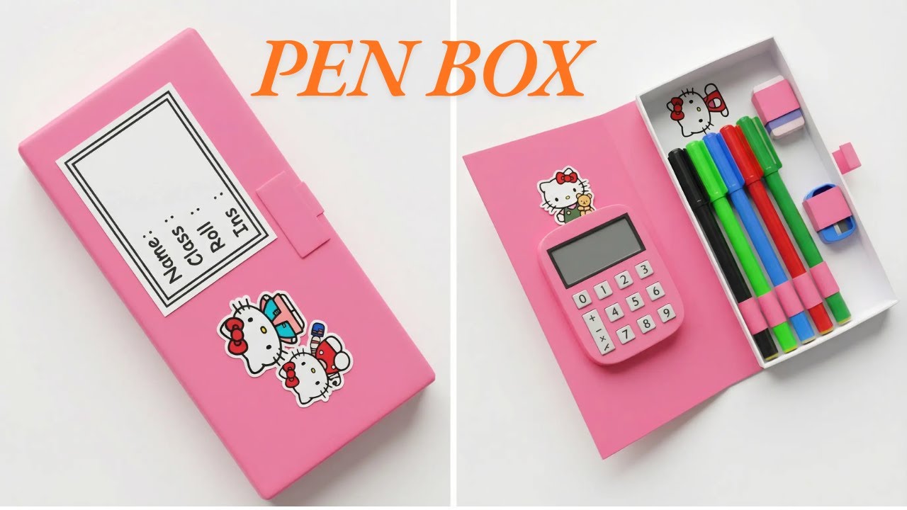 DIY Aesthetic 3D Pen Box 🎀 | Easy School Supplies DIY