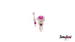 Soufeel Female - Red Heart Wedding Ring Set Rose Gold screenshot 1
