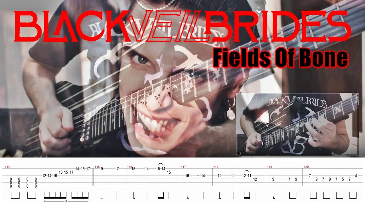 Black Veil Brides Fields Of Bone (Guitar Cover + TABS) [NEW SONG