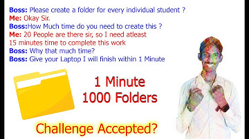 Folder Creation Easy Way|| Create 100 folders in just 1 minute