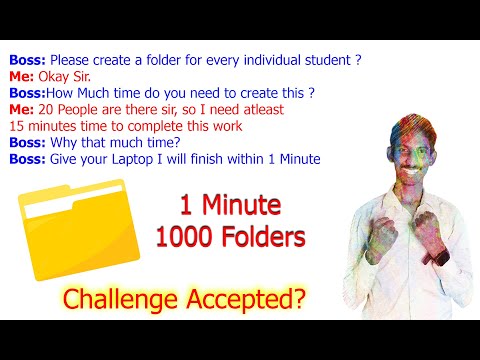 Folder Creation Easy Way|| Create 100 folders in just 1 minute