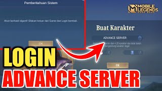 CARA LOGIN AKUN ADVANCE SERVER MOBILE LEGENDS