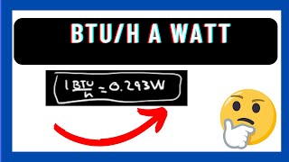 🔥⚡️ ¡Convierte BTU/h a Watts en segundos! | Guía rápida de conversión de unidades | BTU/h ➡️ W