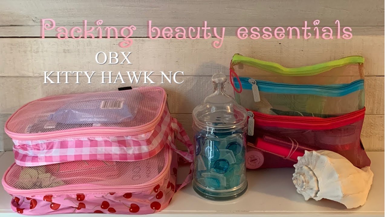 Packing beauty essentials for our quick NC trip  