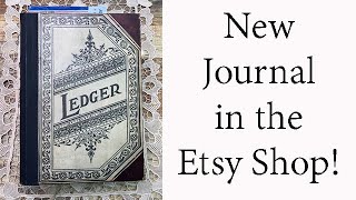 SOLD-Vintage Journal:Ledger  Now in the Etsy Shop Link in description box