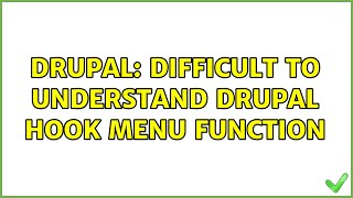 Drupal: difficult to understand drupal hook menu function