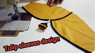 Tulip Sleeves Design cutting & stitching || টিউলিপ শর্ট হাতার ডিজাইন কাটিং এবং সেলাই sleevesdesign