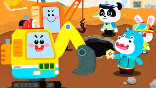 Little Panda&#39;s Construction Truck | Amusement Park Renovation | Baby Panda Games